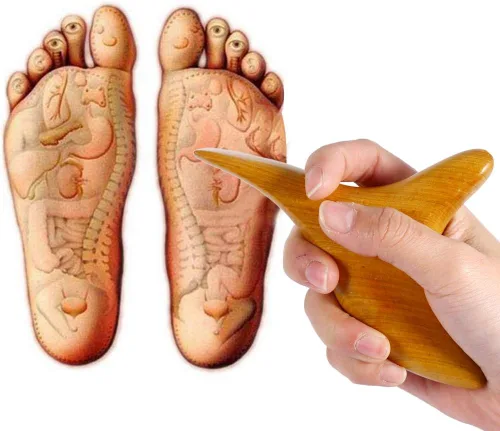 Miniatura 5 de Masajeador tailandés tradicional masajeador corporal manual Vietnam masajeador de madera fragante reflexología de pies, punto de acupuntura