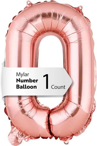 Miniatura 60 de Restaurantware-Balloonify Globo de Número de 16 Pulgadas, 1 Globo Digital para Fiesta - Número 5, Auto-Sellado, Acabado de Mylar de Folio Dorado, Oro