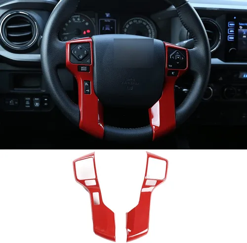 Miniatura 17 de Molduras Cromadas para Volante de Automóvil Cubiertas Adhesivos Calcomanías Compatible con Toyota Tundra 2014-2021 Tacoma 2016-2022 ABS Accesorios