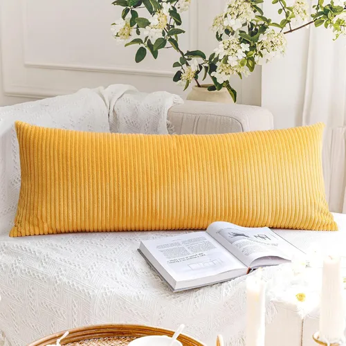 Miniatura 317 de Artscope Fundas de Almohada de Pana a Rayas Acogedoras Súper Suaves Decorativas Cuadradas Fundas de Cojín para Sofá Sillón Dormitorio Decoración