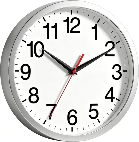 Miniatura 6 de Rohioue Reloj de pared de 12 pulgadas, moderno, funciona con batería, silencioso, sin tictac, analógico, decorativo para dormitorio, cocina, baño