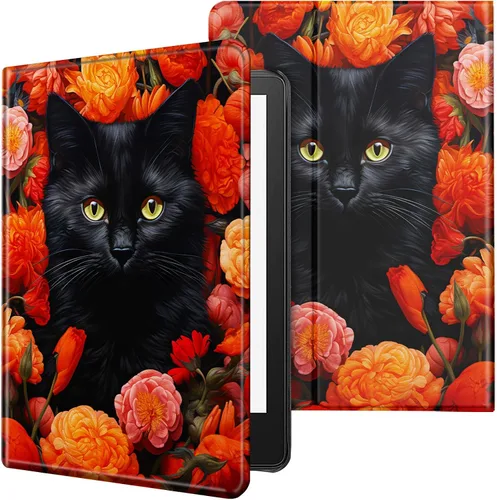 Miniatura 59 de Funda para tablet Kindle Fire 7 2019/2017 lanzamiento 9ª/7ª generación 7 pulgadas, ligera, protectora de piel sintética, cubierta inteligente
