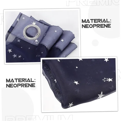 Miniatura 3 de DECHOUS Cortinas transparentes de gasa azul marino de lujo para sala de estar, dormitorio, ventana de tul
