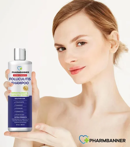 Miniatura 8 de PHARMBANNER Champú antifúngico para el cuero cabelludo seco y con picazón, apoya la salud del cuero cabelludo, ayuda con la foliculitis