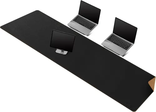 Miniatura 32 de MAIDERN Cubierta de mesa estrecha de 39.4" x 7.9", tapete reversible de cuero y corcho para mesa consola, protector de mesa largo y delgado