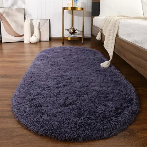 Miniatura 18 de Softlife Alfombras Esponjosas para Dormitorio, Alfombra de Área Peluda Bonita para Niñas y Niños Habitación de Bebé Decoración del Hogar, 2 x 5 Pies