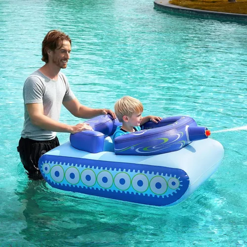 SLOOSH Flotadores inflables de piscina para niños, flotadores de piscina con pistola de agua, juguetes de lucha de agua, diversión de batalla
