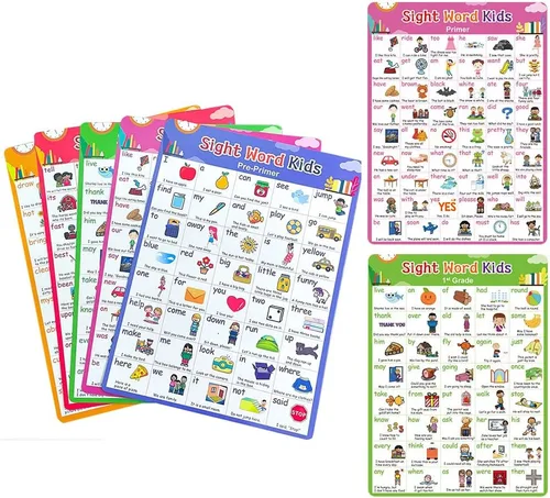 Miniatura 18 de Lachilly Primer Fun - Póster de aprendizaje - Perfecto para la educación de niños pequeños, actividades de aprendizaje de preescolar y jardín
