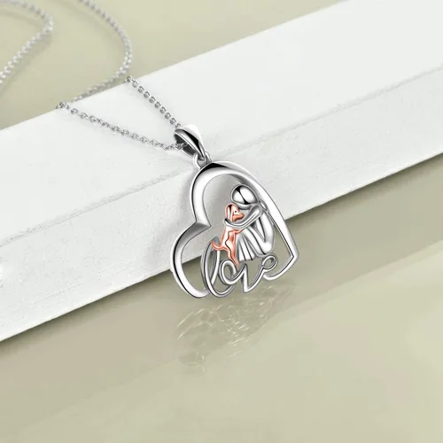 Miniatura 2 de YFN Collar con colgante de perro de recuerdo de plata de ley, regalo conmemorativo para amantes de los perros para mujeres