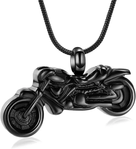 Miniatura 20 de Imrsanl Joyería de cremación para cenizas, motocicleta, automóvil pequeño, collar de urna de tractor para cenizas para hombres, recuerdo