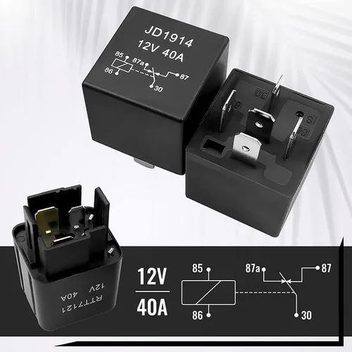 Miniatura 5 de Gebildet Caja de fusibles y relés de 12 V con 5 pines JD1914 40A relé y 1 relé de 4 pines 6 fusibles ATC/ATO, caja de relé de fusibles impermeable
