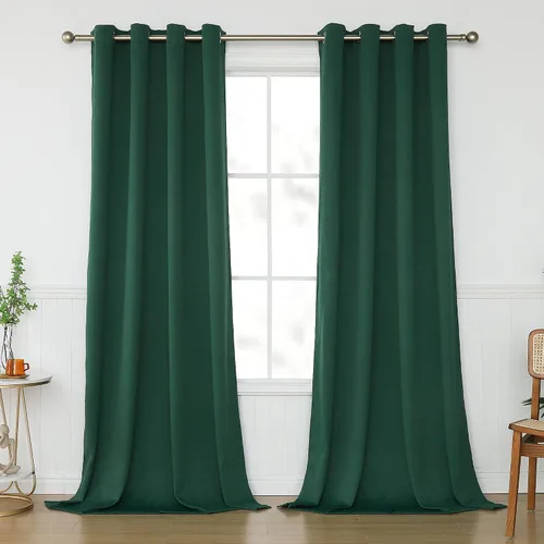 Miniatura 29 de KEQIAOSUOCAI Cortinas rosa bebé de 63 pulgadas para habitación de niñas - Con aislamiento térmico que oscurece la habitación, cortinas de ventana