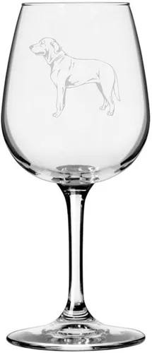 Miniatura 215 de Copa de vino de 12.75 onzas con diseño de perro grabado