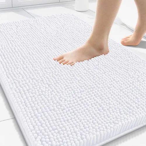 Miniatura 69 de Arotive Alfombras de baño de felpilla extrasuaves y absorbentes, de 24 x 16 pulgadas, lavables a máquina, parte trasera de goma antideslizante