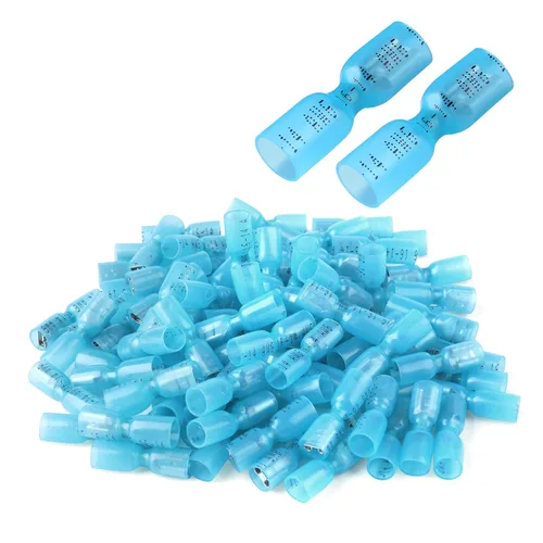 Miniatura 9 de 100 conectores de desconexión rápida impermeables de 12-10 AWG de 12-10 AWG, cables eléctricos de crimpado, conectores de pala macho, desconexión