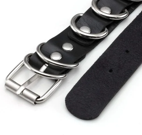 Miniatura 5 de Manfnee Gargantilla punk con cuello de espiga, collar de cuero sintético, pulsera ajustable gótica