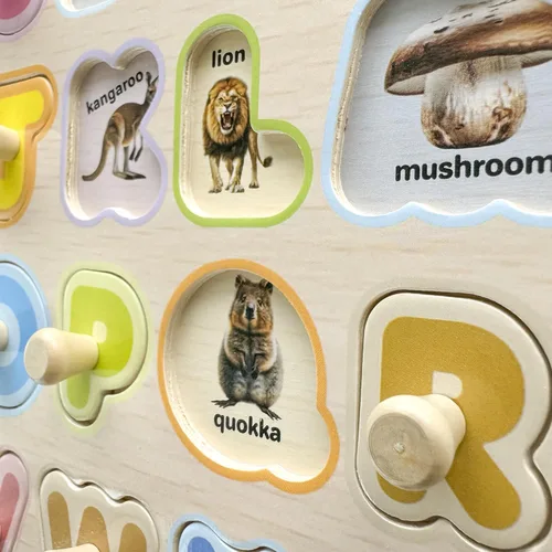 Miniatura 8 de QUOKKA 8 Rompecabezas de madera para niños pequeños de 1 a 3 años - Rompecabezas Montessori para niños pequeños de 2 a 4 años en un estante - Juego