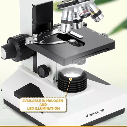 Miniatura 3 de AmScope Microscopio binocular compuesto B490B-M 40X-2000X + cámara de 1,3 MP