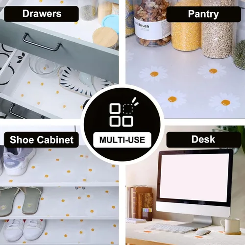Miniatura 8 de INNOLITES Revestimientos de estantes para armarios de cocina – Revestimiento de cajones impermeable y a prueba de aceite, EVA no adhesivo