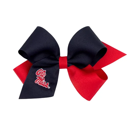 Miniatura 8 de Divine Creations - Lazo para el pelo de dos tonos para niñas con temática universitaria para el día del juego, por Wee Ones en un clip WeeStay