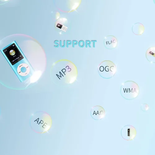 Miniatura 5 de Reproductor de MP3, reproductor de música MP3 portátil sin pérdidas delgado con auriculares, pantalla LCD de 1.8 pulgadas, reproductor de música