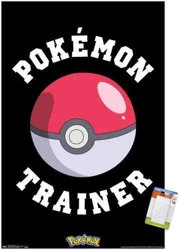 Miniatura 15 de Trends International Pokémon - Póster de pared de entrenador, 14.725 x 22.375 pulgadas, versión enmarcada de madera de granero