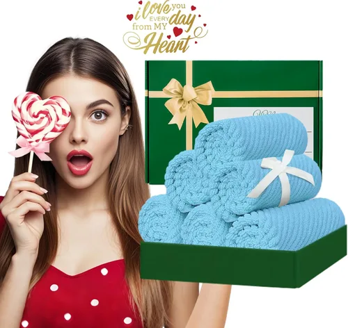 Miniatura 152 de VOOVA & MOVAS Toallas de mano blancas - 100% algodón Ligeras Gruesas Secado rápido Suaves Absorbentes, paquete de 4 piezas grandes de 18