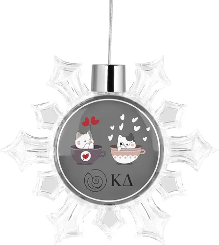 Miniatura 10 de Kappa Delta Sorority - Adorno para árbol de Navidad, diseño de copo de nieve, decoración para fiesta de árbol, hogar, vacaciones (Kappa Delta #10)