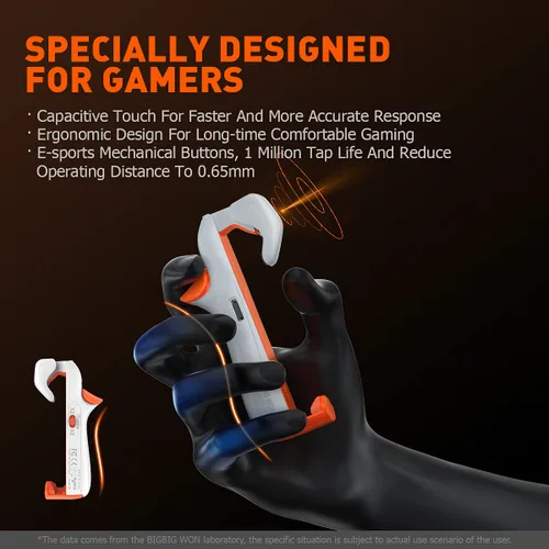 Miniatura 7 de BIGBIG WON Mobile Gaming Triggers, Mobile Game Controllers Plug and Play for iOS and Android Phone 4.7-6.5 inches Game Trigger for PUBG/Fortnite/COD