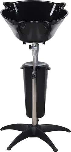 Miniatura 6 de Fregadero de lavado de cabello, lavabo de champú profundo de altura ajustable para salón de belleza, lavabo con manguera de drenaje para el hogar