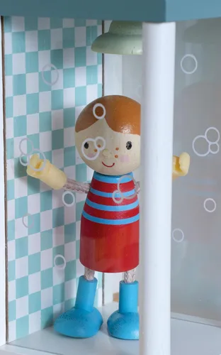 Miniatura 5 de Tender Leaf Toys - Familia de muñecas - Linda familia de muñecas flexibles de madera para casa de muñecas para niños, cuatro piezas de mamá, papá