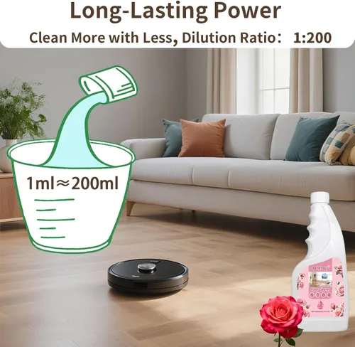 Miniatura 4 de Solución de limpieza de trapeador robot concentrado compatible con robot aspirador, aspiradoras húmedas y secas para Roborock, Eufy, Tineco, Dreame