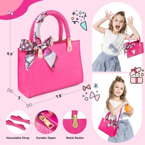 Miniatura 3 de Bolso para niña con maquillaje de simulación para niños pequeños, juego de monedero para niños, incluye bolso, auriculares de juego, cartera