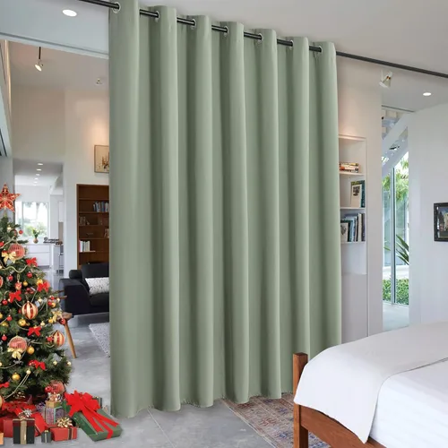Miniatura 85 de RYB HOME - Cortinas extra largas con bloqueo de luz, persianas opacas insonorizadas para privacidad para cine en casa, oficina, fondo de patio, sala