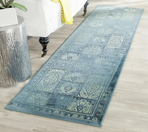 Miniatura 19 de SAFAVIEH Vintage Collection - Alfombra de pasillo de 2 pies 2 pulgadas x 6 pies, morado y fucsia, viscosa, diseño oriental envejecido
