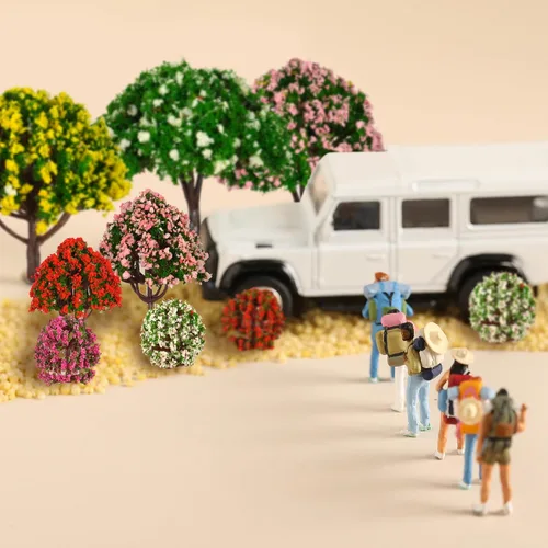 Miniatura 5 de 32 árboles modelo de 1.4 in a 3.9 in, modelo mixto, tren, paisaje, arquitectura, árboles falsos para manualidades, modelo de construcción, paisaje