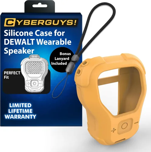 CYBERGUYS Funda de Silicona para Altavoz Bluetooth Vestible DEWALT, Cubierta Protectora Duradera Resistente a Golpes Antideslizante para Mini