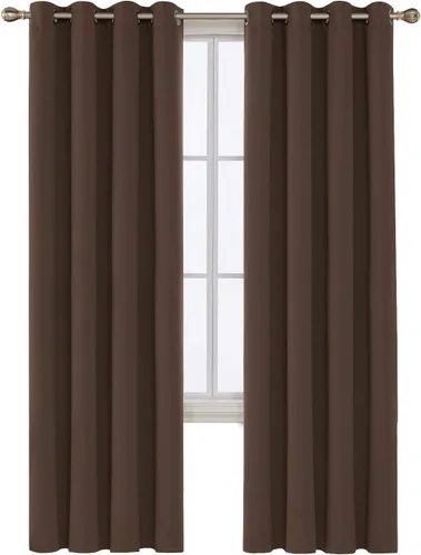 Miniatura 40 de Deconovo Cortina opaca, para oscurecer la habitación Gris claro