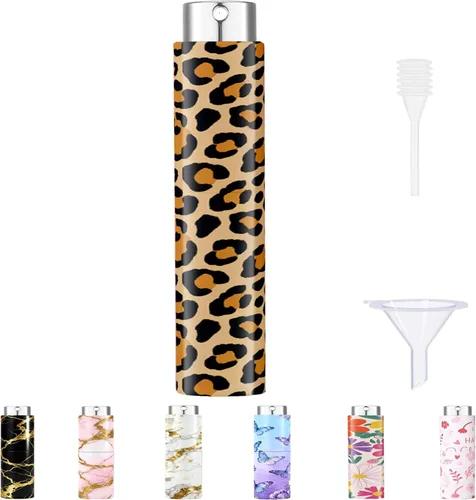 Miniatura 10 de Botellas de perfume atomizador recargable para viaje – Mini rociador portátil a prueba de fugas para colonia y aceites esenciales, botellas