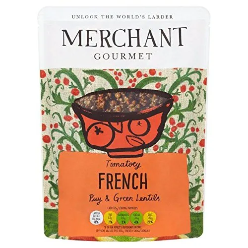 Merchant Gourmet Lentejas Puy francesas y lentejas verdes Tomatoey - 250g (0.55lbs)