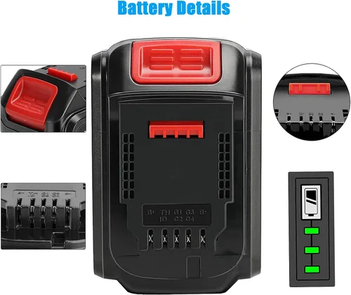 Miniatura 6 de Paquete de 2 baterías de repuesto de 6.5Ah compatibles con DeWalt 20V Max DCB200 DCB204 DCB206 DCB201 DCB203 compatible con herramientas eléctricas