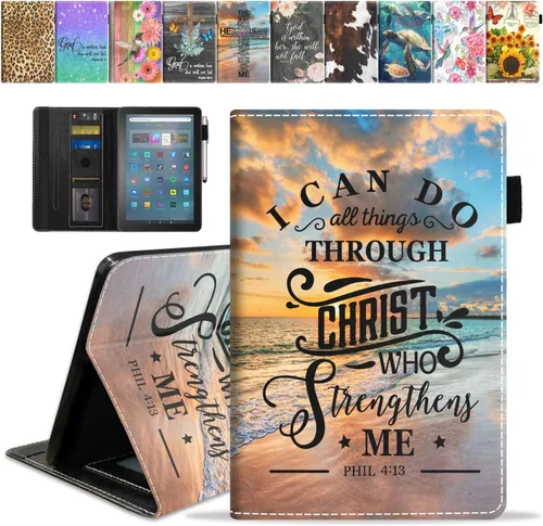 Miniatura 12 de Funda para tableta Amazon Fire Max 11 (11 pulgadas, 13ª generación, versión 2023) con ranura para tarjetas y apagado y encendido automático, funda