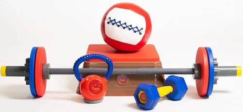 WOD Toys® Juego Completo de Juguetes de Fitness para Niños - Juguetes de Fitness Seguros y Duraderos Inspirados en Crossfit® para Niños