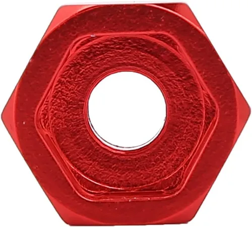Miniatura 6 de Dilwe 4PCS Metal RC Wheel Hex Hubs 0.472 in a 0.669 in Adaptador para HSP 1/10 Vehículo de Carretera Eléctrico Camión (Rojo)