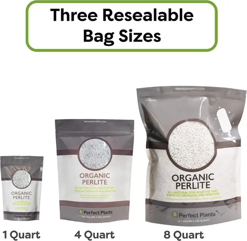 Miniatura 6 de Perlita Orgánica de Perfect Plants — 4 cuartos. Aditivo Natural para Tierra de Plantas de Interior y Exterior en Contenedores — Drenaje Mejorado