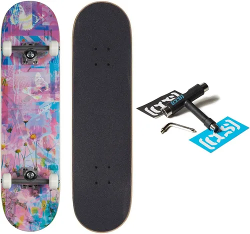Miniatura 33 de [CCS] Patineta completa Madera de arce Grado profesional Totalmente montado con herramienta de patinaje y calcomanías Adultos, niños