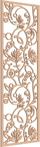 Miniatura 21 de 9 3/8"W x 24 3/8"H x 1/4"T Caspio Decorativos Paneles De Pared De Madera De Calado, Roble Rojo rojo (Red Oak)