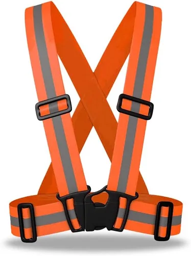 Miniatura 7 de zojo Chalecos de seguridad, paquete de 10 unidades, ligeros, ajustables y elásticos, seguridad y alta visibilidad para correr, trotar, caminar, 10