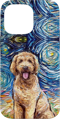 Miniatura 21 de Cute Goldendoodle Starry Night Doodle Dog Art by Aja Case for iPhone 17