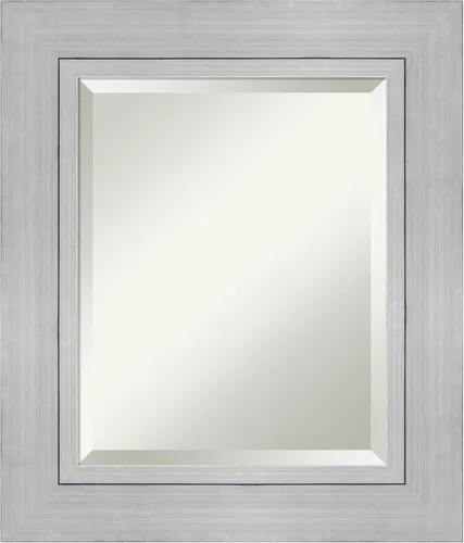Amanti Art Bathroom Mirror for Over Sink, Vanity Mirror, Wood Frame, Hangs Horizonally and Vertically, Bathroom Wall Decor, Beveled Edge